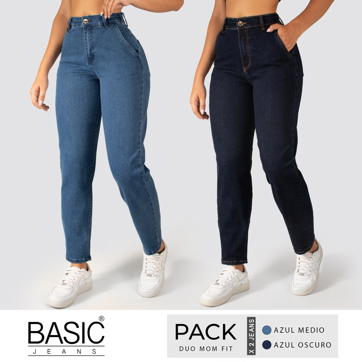 Pack Mom Fit Mujer Denim 2 Unidades