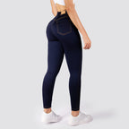 Jeans Skinny Tiro Alto Tono Oscuro Basic