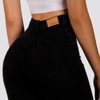 Jeans Skinny Tiro Alto Negro Basic