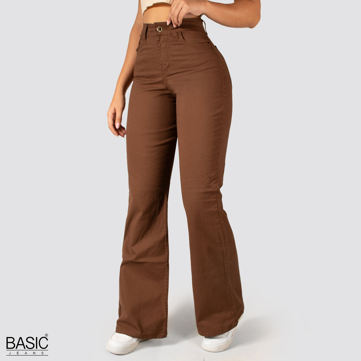 Pack Mom Flare Mujer Color (Marrón-Camel) 2 Unidades