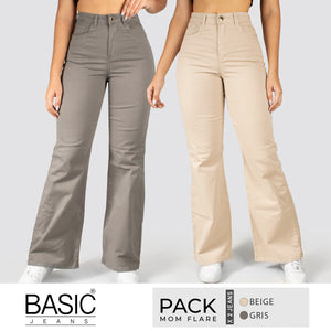 Pack Mom Flare Mujer Color 2 Unidades