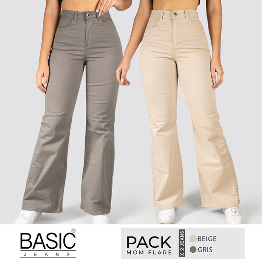 Pack Mom Flare Mujer Color 2 Unidades