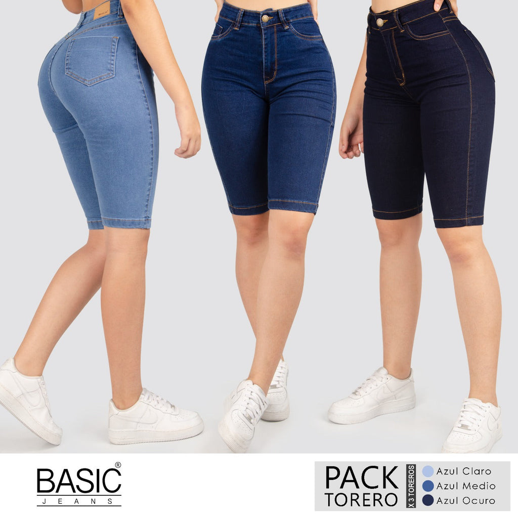 Pack Torero Mujer Denim 3 Unidades